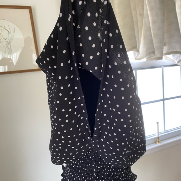 Professional Black and White Polka Dot Blouse - Picture 7 of 8